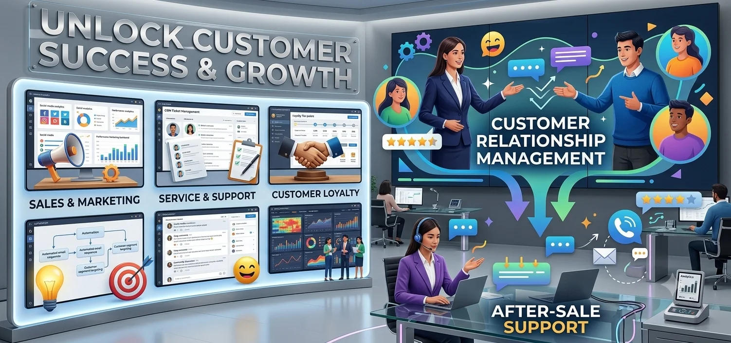 CRM and After-Sale ERP - Lead Management, AMC Contracts, Service Visit Management